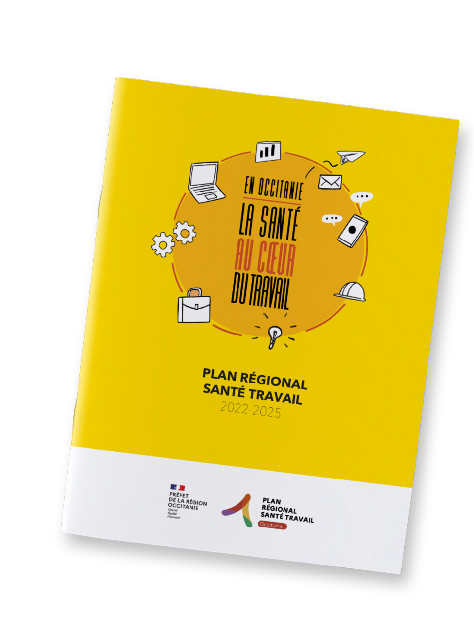 Couverture de la brochure du plan régional de santé au travail 2022-2025